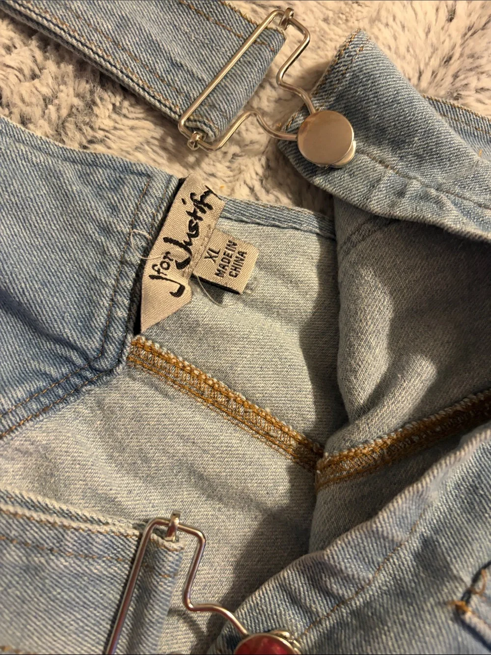 NWT Light Blue Denim Overall Skirt - Picture 3 of 3